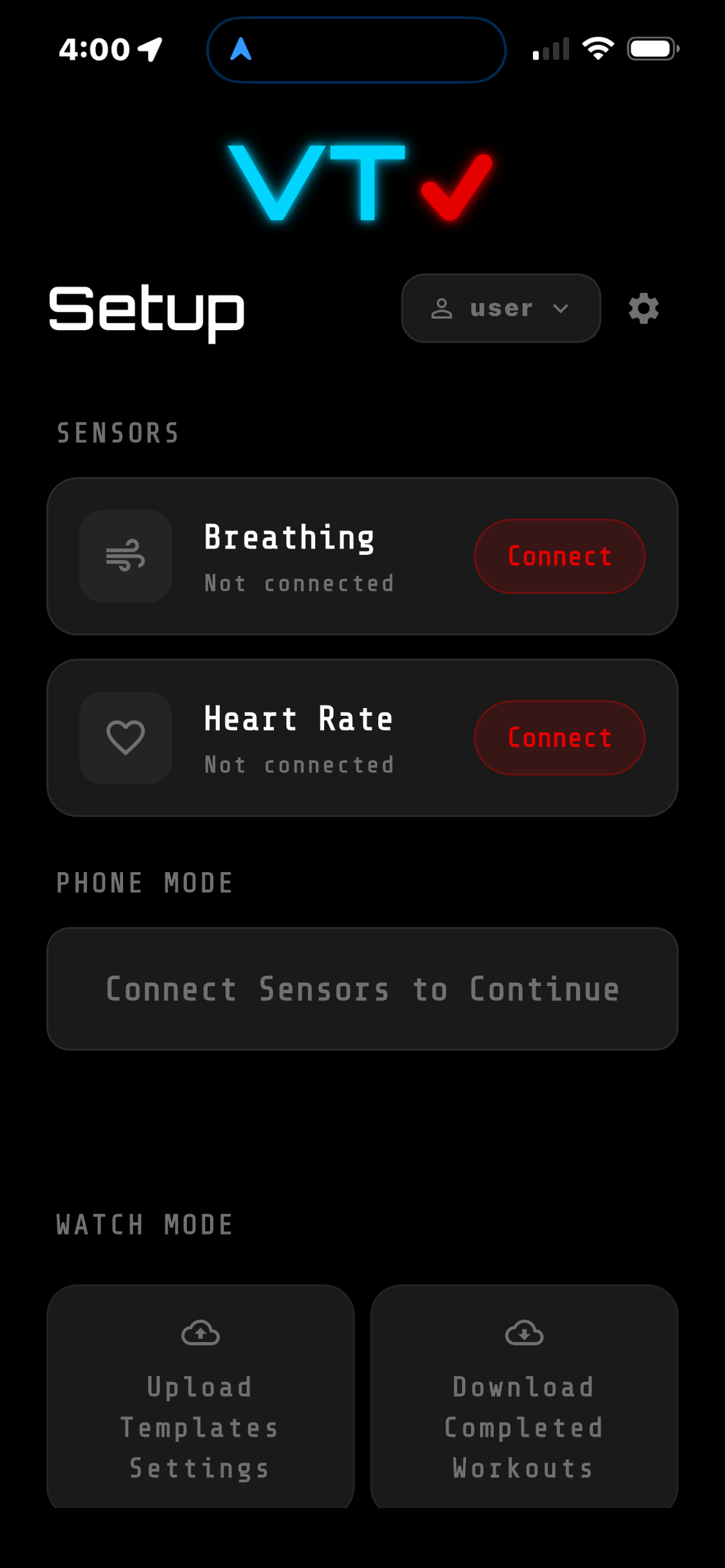 Actual mobile Upload Templates Settings card with cloud upload icon.